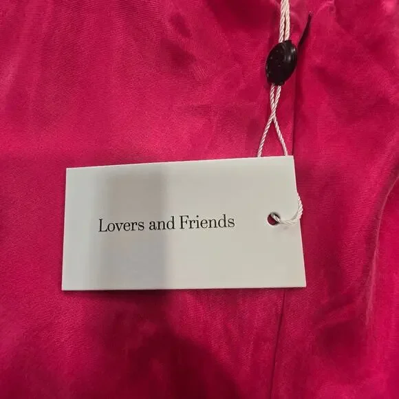 Lovers and Friends Noah Wrap Dress in Hot Pink Medium